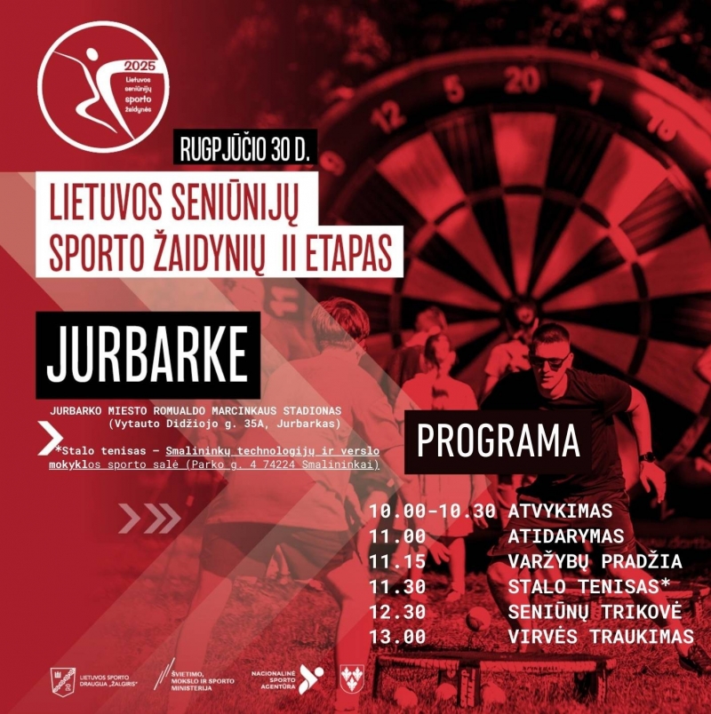 Rugpjūčio 30 d. &ndash; 2025 m. Lietuvos seniūnijų sporto žaidynių II etapas Jurbarke